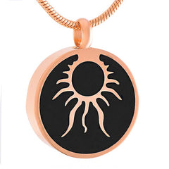 Shining Sun Cremation Urn Necklace