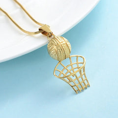 Basketball & Net Cremation Urn Necklace
