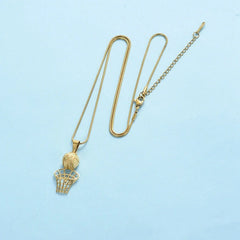 Basketball & Net Cremation Urn Necklace