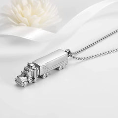 18 Wheeler Semi Truck Urn Necklace