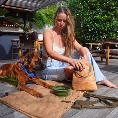 Trekk Convertible Travel Mat - Portable Canvas Bed for Dogs & Humans | Camping, Concerts, Picnics