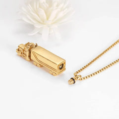 18 Wheeler Semi Truck Urn Necklace