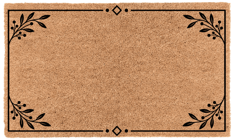 Scandinavian Border Personalized Coir Mat