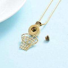 Basketball & Net Cremation Urn Necklace