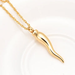 Italian Horn Cremation Necklace