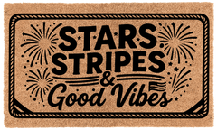 Stars, Stripes & Good Vibes Coir Mat