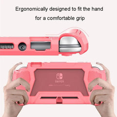 For Nintendo Switch Lite Full Cover Protective Shell TPU Console Case(Pink)