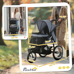 3 Wheels Pet Stroller for Small Dogs and Medium Dogs