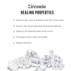 Zircon Solitaire Double Band Ring