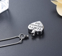 "I Carry You With Me" Heart Cremation Necklace