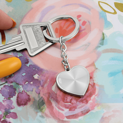 Graphic Heart Keychain