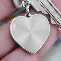 Graphic Heart Keychain