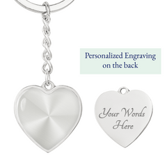 Graphic Heart Keychain