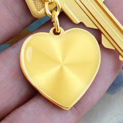 Graphic Heart Keychain