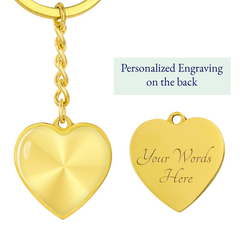 Graphic Heart Keychain