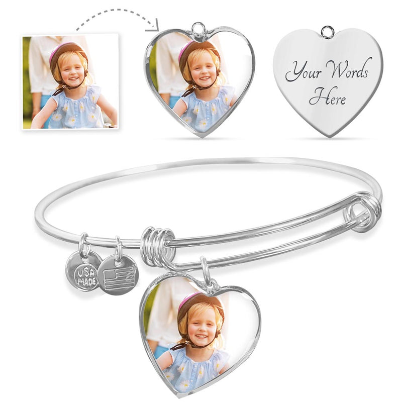 Personalized Heart Bracelet