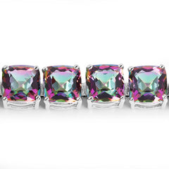 48.93 Carat Genuine Rainbow Quartz .925 Sterling Silver Bracelet