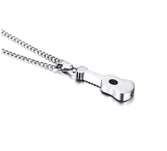 Acoustic Guitar Cremation Urn Necklace