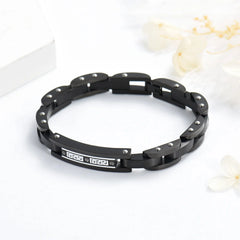 Black Chain Link Cremation Urn Bracelet