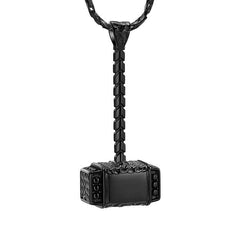 Thor's Hammer Cremation Urn Necklace