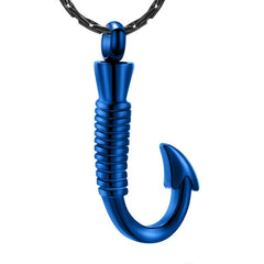 Fishing Hook Cremation Necklace