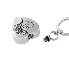 "Always In My Heart" Silver Cremation Urn Bracelet