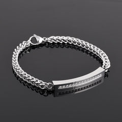 Classic Cremation Urn Bracelet With Gemstones