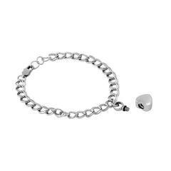 Heart Shaped Charm Urn Cremation Bracelet