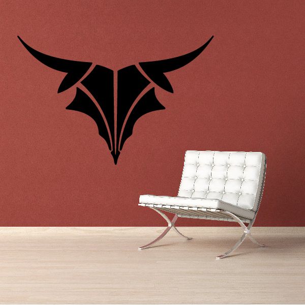 Bull Skull Tribal Vehicle Pinstripe Wall Decal - Vinyl Decal - Car Decal - MC83