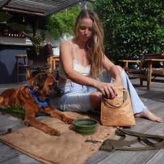 Trekk Convertible Travel Mat - Portable Canvas Bed for Dogs & Humans | Camping, Concerts, Picnics
