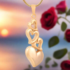 4 Heart Cremation Urn Necklace