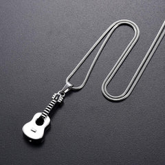 Acoustic Guitar Cremation Urn Necklace