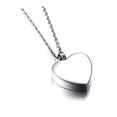 "Always In My Heart" Silver Heart Urn Necklace