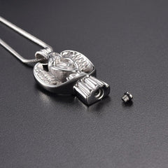 Angel With Wings Cremation Urn Necklace
