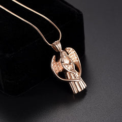 Angel With Wings Cremation Urn Necklace