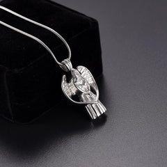 Angel With Wings Cremation Urn Necklace
