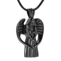 Angel With Wings Cremation Urn Necklace