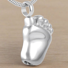 Baby Foot Cremation Urn Necklace