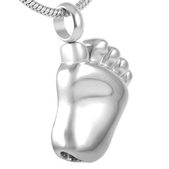 Baby Foot Cremation Urn Necklace