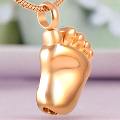 Baby Foot Cremation Urn Necklace