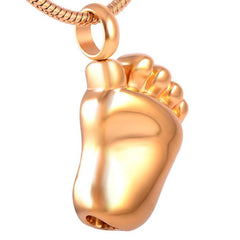 Baby Foot Cremation Urn Necklace