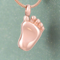Baby Foot Cremation Urn Necklace
