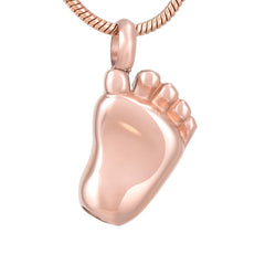 Baby Foot Cremation Urn Necklace
