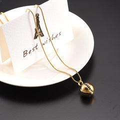 Baseball Shaped Cremation Urn Necklace