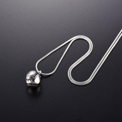 Baseball Shaped Cremation Urn Necklace