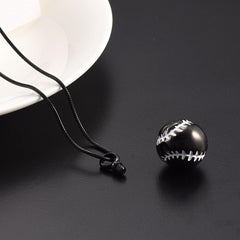 Baseball Shaped Cremation Urn Necklace
