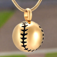 Baseball Shaped Cremation Urn Necklace