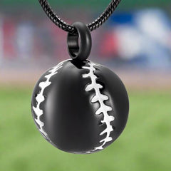 Baseball Shaped Cremation Urn Necklace
