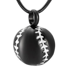 Baseball Shaped Cremation Urn Necklace