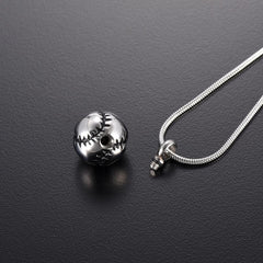 Baseball Shaped Cremation Urn Necklace